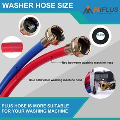 Washer Hose 12 Ft/12FT Rubber Washing Machine Hoses,Washer and Dryer Hose 3/4…
