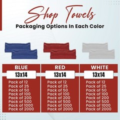 500 New Industrial A Grade Shop Towels-Cleaning Towels White -Multipurpose Cloth