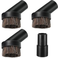 Honoson 3 Pcs 25 mm Vacuum Brush Attachment Round Dust with 1-1/4 Black