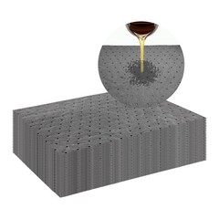 30 PCS Oil Absorbent Pads, 13″ X 10″ Weight Dimpled Pad Polypropylene Mat for Oi