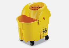NEW Rubbermaid Commercial FG759088YEL 35 qt. WaveBrake Down-Press Combo – Yellow