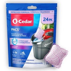 O-Cedar PACS Hard Floor Cleaner, Lavender 24 Count (Pack of 1), No Color