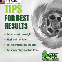 Green Gobbler Drain Clog Dissolver | Powerful Liquid 2 Count (Pack of 1)