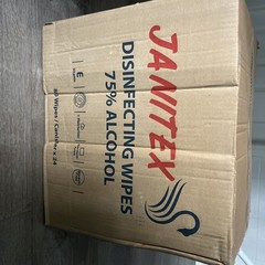Janitex 75% Alcohol Wipes – 80 Wipes/Canister, Box of 24 Canisters = 1,920Wipes!