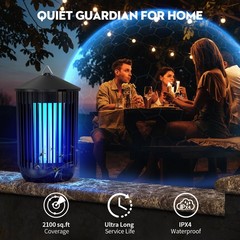 Flyghost Bug Zapper Outdoor Indoor Mosquito Zapper Electric Fly Traps Ipx4