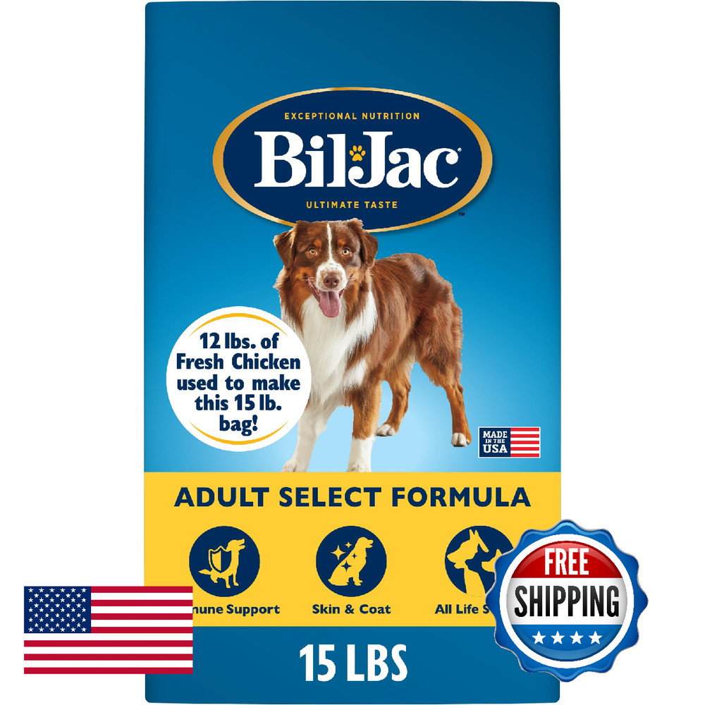 Bil-Jac Adult Select Dry Dog Chicken 15 Lb Bag 319053