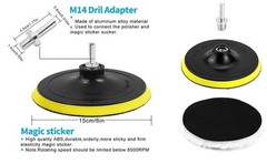 6 Inch Buffing Polishing Pads&Wool Buffing Pad ，with M14 Drill and 6 Inch
