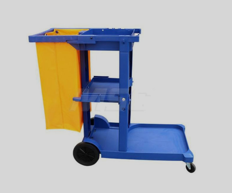 PRO-SOURCE Janitor Cart PE Plastic 20″ Wide Vinyl Bag 300LB Capacity AF08170