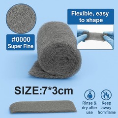 Steel Wool #0000 Grade Pads, 36 Pack – Flexible Cut to Size Wire Wool for Gla…