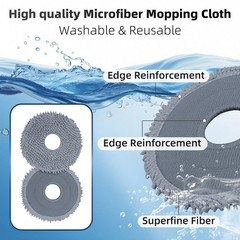 8 Pack Mop Pads for Roborock QV 35A/Qrevo S/Q Revo/Qrevo Qrevo S Pad