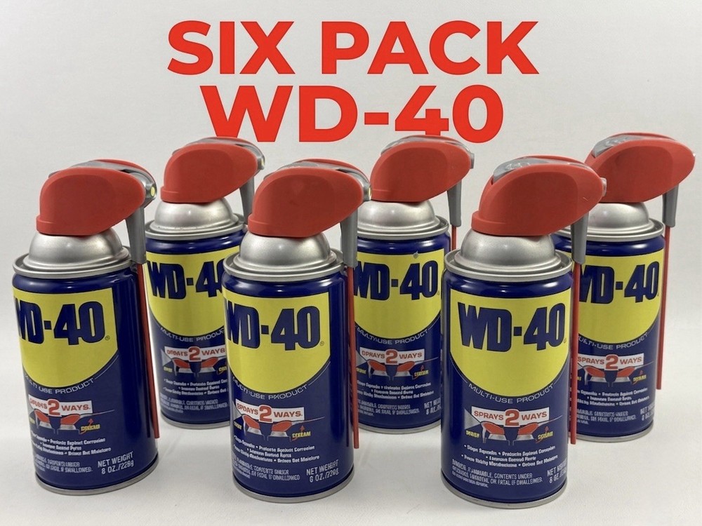 Lot of 6 WD-40 Multi-Purpose Lubricant Smart Straw – Spray Two Ways 490026 8 oz