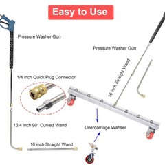 25.6″ Pressure Power Washer Undercarriage Under Car Cleaner 4000 PSI Water Broom