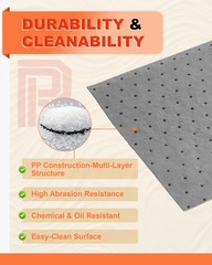 Upgrade 16″x18″ Oil Absorbent Pads 200 Pack | Trimmable Mat with Professional…