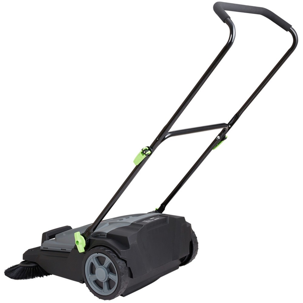 Walk Behind Hand Push Floor Sweeper 25.6″ Manual Non Electric 5 Gallon