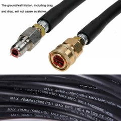 100FT 5800PSI Replacement High Pressure Power Washer Hose -3/8″ Quick Connect
