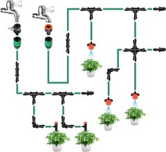RedChili Drip Irrigation Universal 1/4″ Barbed Elbow Elbow-80P, Black