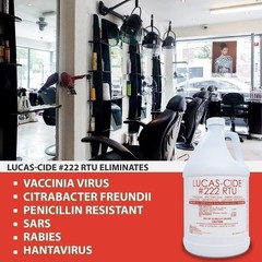 LUCAS-CIDE #222 RTU Hospital-Grade Salon and Spa 60 Second Disinfectant 1 Gallon