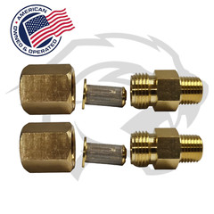 In-line Filter Brass 1/4″ Carpet Cleaning Wands & Hoses Truckmount Portable 2PC