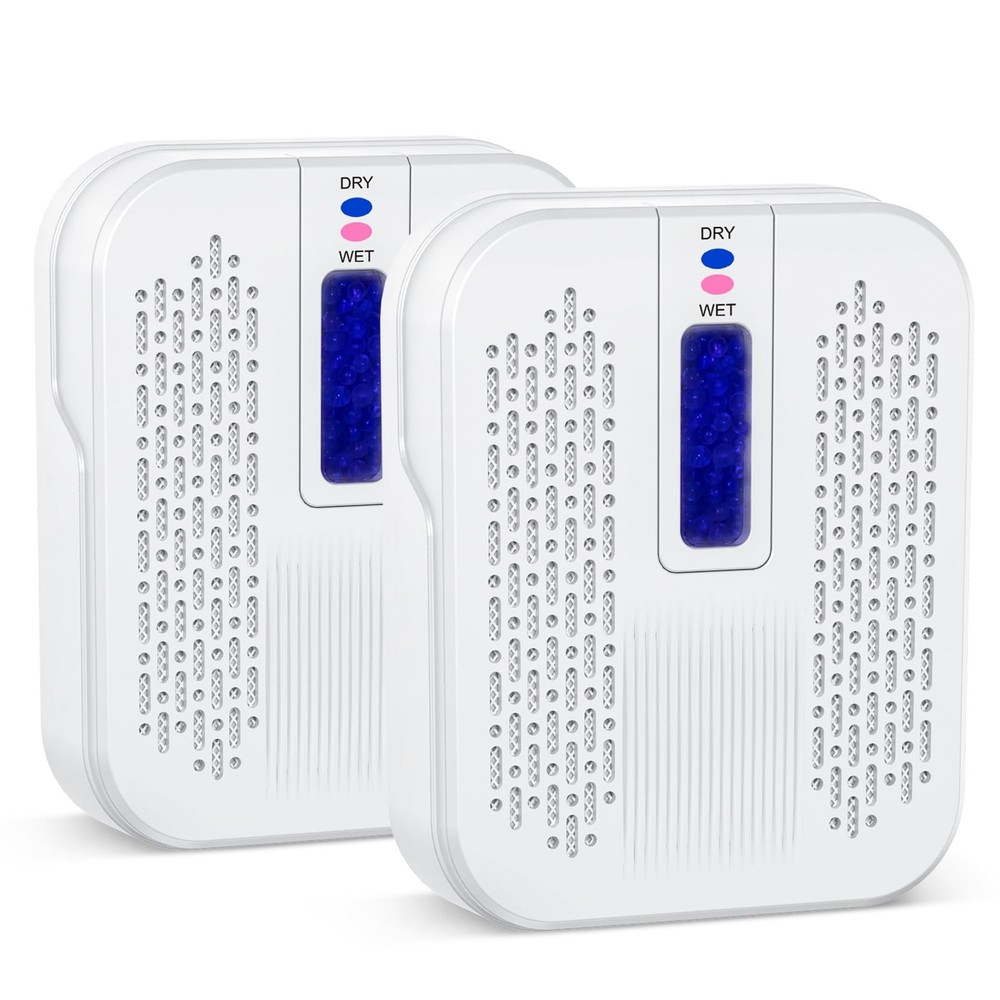 Rechargeable Small Dehumidifier, Pack of 2, Portable Mini Dehumidifier for Ba…