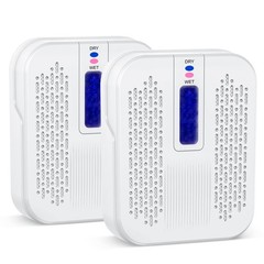 Rechargeable Small Dehumidifier, Pack of 2, Portable Mini Dehumidifier for Ba…