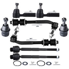 Suspension Kit 8pcs Front Ball Joints Sway Bars Tie Rods Alloy Steel