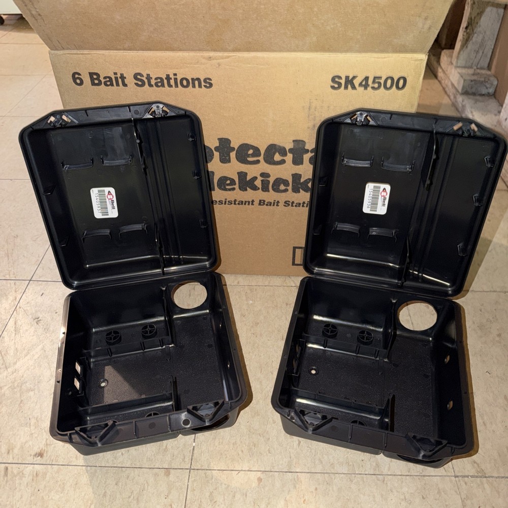 6 Protecta Sidekick Rat / Mouse Rodent Control Baiting Station Tamper Proof Box