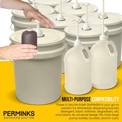 5 Gallon Pump Dispenser – for 5 1 Count (Pack of 1), White
