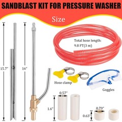 Pressure Washer Sandblasting Kit, Power 5000 PSI Red