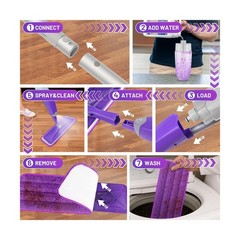 HOMTOYOU Spray Mops for Floor Cleaning: Wet Mop for Hardwood Ti… FAST USA SHIP