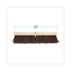 Boardwalk Floor Brush Head, 3.25″ Natural Palmyra Fiber Bristles, 18″ Brush