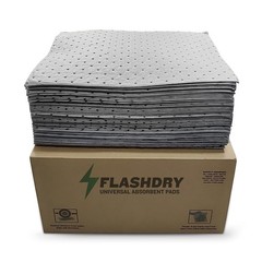 FlashDry Universal Absorbent Pads Spill Liquid Oil Water Made in USA