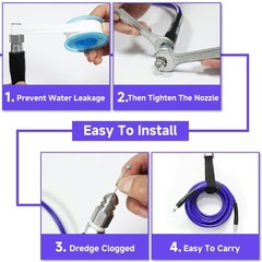 NIFUAL 150FT Sewer Jetter Kit for Pressure Washer, 5800PSI 150 feet,