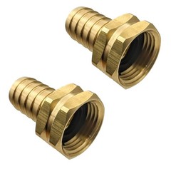 GRIDTECH Brass Garden Hose Adapter 3/4″ Barb x GHT Female,