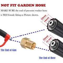 Tool Daily Deluxe Pressure Washer Gun, with Replacement 40inch, Black, Red