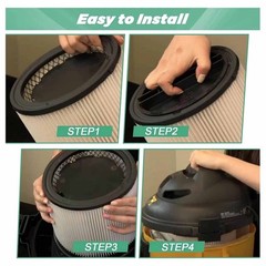 Wet and dry household vacuum cleaner filter suitable for 9034000