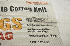 SupremePlus White Cotton Knit Rags in Bag 10 lbs Multipurpose Wiping Cloths New