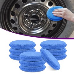 10X 5″ Car Microfiber Foam Sponge Applicator Cleaning Tool Detailing Pads Blue