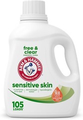 ARM & HAMMER Sensitive Skin Free & Clear Liquid Laundry Detergent, 105 fl oz, 10