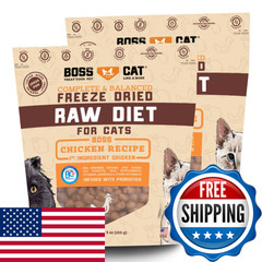 Boss Cat Complete Balanced Freeze Dried Raw Diet For Cats Chicken Recipe 9 Oz
