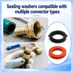 90 PCS 8 Sizes Rubber Garden Hose Washers, Fits black, brown, orange