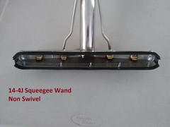 14″ 4J S-BEND Hard Surface Tile & Grout Blk 1 layer Squeegee WAND Floor Scrubber