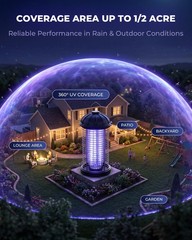 Cxruy Electric Bug Zapper Outdoor Mosquito Killer Lamp Hanging Waterproof