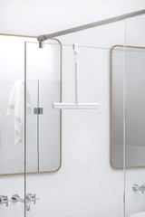 Brabantia Silicone Shower Squeegee Hook White Anti Streak Cleaning Wiper For