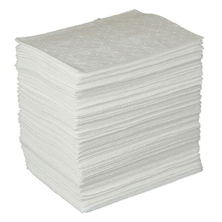 Brady Bpo200 Sorbents, 34 Gal, 15 In X 17 In, Oil, White, Polypropylene