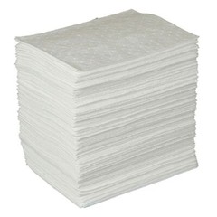 Brady Bpo200 Sorbents, 34 Gal, 15 In X 17 In, Oil, White, Polypropylene