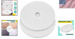 Durable 2-Pack 12″ White Maintenance Pads for Effortless Floor Cleaning