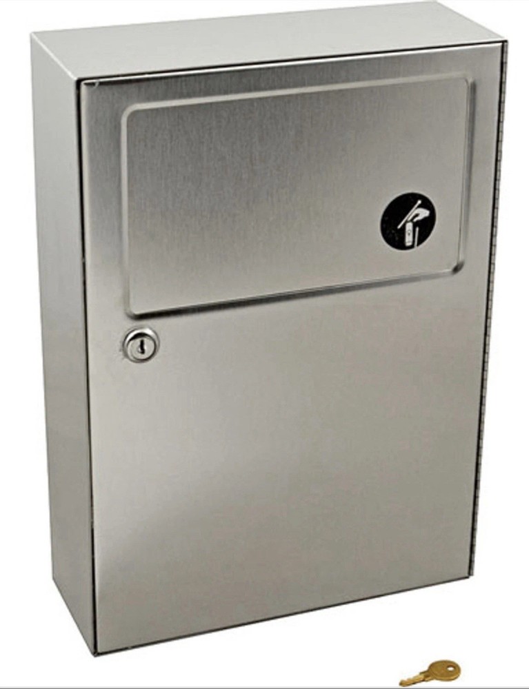 Bobrick B-254 ClassicSeries Recessed Sanitary Napkin Disposal – Stainless Steel.