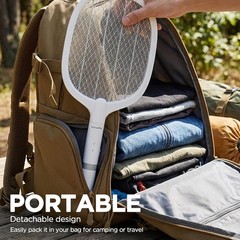 (2 Pack)Fly Bug Zapper Racket, Swatter Electric,USB-C Rechargeable Electric Fly