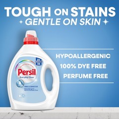 Persil Free & Sensitive Laundry Detergent Liquid, 82.5 Fl Oz, 110 Loads,…