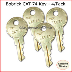 Bobrick “CAT-74” Key -(4/pk.) for Paper Towel & Toilet Tissue Dispensers